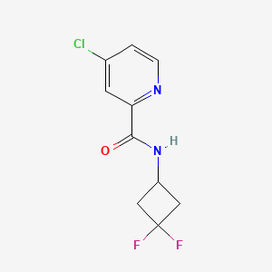 molecular formula C10H9ClF2N2O B8122159 4-Chloro-N-(3,3-difluorocyclobutyl)picolinamide 