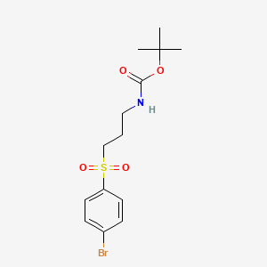 molecular formula C14H20BrNO4S B8122205 tert-Butyl (3-((4-bromophenyl)sulfonyl)propyl)carbamate 