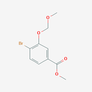 molecular formula C10H11BrO4 B8122258 Methyl 4-bromo-3-(methoxymethoxy)benzoate 