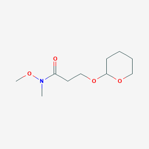 molecular formula C10H19NO4 B8122300 N-Methoxy-N-methyl-3-[(2-tetrahydropyranyl)oxy]propanamide 