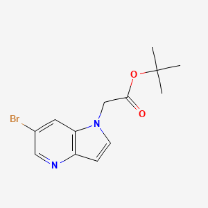 molecular formula C13H15BrN2O2 B8122343 tert-Butyl 2-(6-bromo-1H-pyrrolo[3,2-b]pyridin-1-yl)acetate 