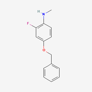 molecular formula C14H14FNO B8122370 N-Methyl-4-benzyloxy-2-fluoroaniline 