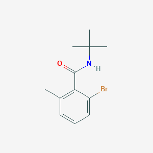 molecular formula C12H16BrNO B8122384 2-Bromo-N-tert-butyl-6-methylbenzamide 