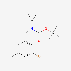 molecular formula C16H22BrNO2 B8122410 (3-Bromo-5-methyl-benzyl)-cyclopropyl-carbamic acid tert-butyl ester 