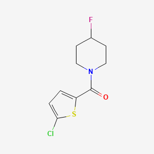 molecular formula C10H11ClFNOS B8122428 (5-Chlorothiophen-2-yl)-(4-fluoropiperidin-1-yl)-methanone 
