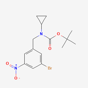 molecular formula C15H19BrN2O4 B8122464 (3-Bromo-5-nitrobenzyl)-cyclopropyl-carbamic acid tert-butyl ester 