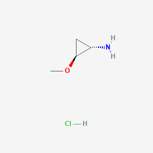 molecular formula C4H10ClNO B8122474 (1S,2S)-2-methoxycyclopropanamine hydrochloride 