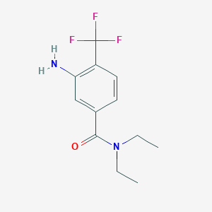 molecular formula C12H15F3N2O B8122476 3-Amino-N,N-diethyl-4-trifluoromethylbenzamide 