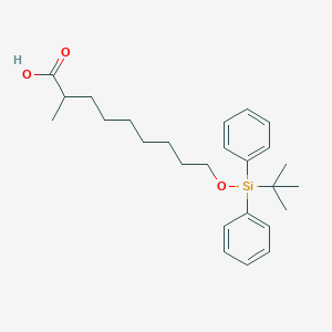 molecular formula C26H38O3Si B8122479 9-(tert-Butyldiphenylsilanyloxy)-2-methylnonanoic acid 