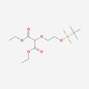 molecular formula C15H30O6Si B8122511 Diethyl 2-[2-[(tert-Butyldimethylsilyl)oxy]ethoxy]malonate 