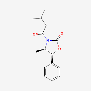 molecular formula C15H19NO3 B8122519 (4R)-3-(3-Methylbutanoyl)-4alpha-methyl-5alpha-phenyloxazolidin-2-one 