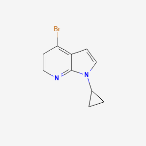 molecular formula C10H9BrN2 B8122526 4-Bromo-1-cyclopropyl-1H-pyrrolo[2,3-b]pyridine 