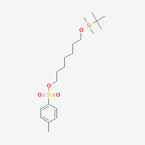 molecular formula C20H36O4SSi B8122587 Toluene-4-sulfonic acid 7-(tert-butyl-dimethyl-silanyloxy)-heptyl ester 