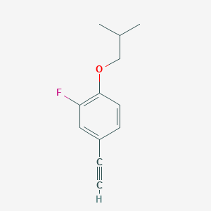 molecular formula C12H13FO B8122595 4-Ethynyl-2-fluoro-1-isobutoxybenzene 