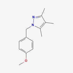 molecular formula C14H18N2O B8122606 1-(4-Methoxybenzyl)-3,5-dimethyl-1H-pyrazol-4-ol 