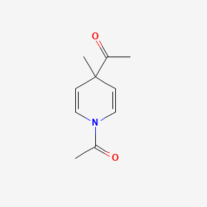 molecular formula C10H13NO2 B8122621 1-(4-Acetyl-4-methylpyridin-1-yl)ethanone 