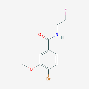 molecular formula C10H11BrFNO2 B8122642 4-bromo-N-(2-fluoroethyl)-3-methoxybenzamide 
