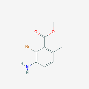 molecular formula C9H10BrNO2 B8122761 Methyl 3-amino-2-bromo-6-methylbenzoate 