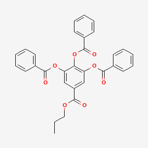 molecular formula C31H24O8 B8122781 Propyl 3,4,5-tribenzoyloxybenzoate 