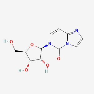 molecular formula C11H13N3O5 B8122789 Imidazo(1,2-c)pyrimidin-5(6H)-one, 6-beta-D-ribofuranosyl- CAS No. 39007-52-8