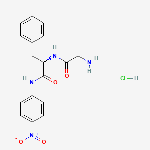 molecular formula C17H19ClN4O4 B8122824 (2S)-2-[(2-aminoacetyl)amino]-N-(4-nitrophenyl)-3-phenylpropanamide;hydrochloride 