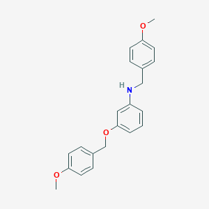 molecular formula C22H23NO3 B8122897 N-(4-Methoxybenzyl)-3-((4-methoxybenzyl)oxy)aniline 