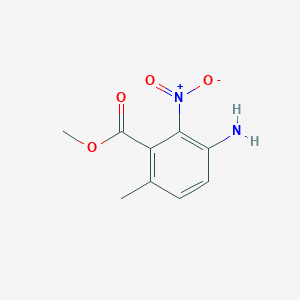 molecular formula C9H10N2O4 B8123010 Methyl 3-amino-6-methyl-2-nitrobenzoate 