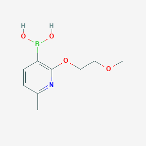 molecular formula C9H14BNO4 B8123037 [2-(2-Methoxyethoxy)-6-methylpyridin-3-yl]boronic acid 