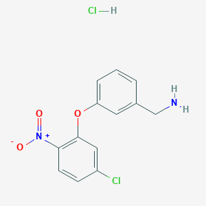[3-(5-Chloro-2-nitrophenoxy)phenyl]methanamine;hydrochloride