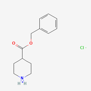 molecular formula C13H18ClNO2 B8123107 Benzyl piperidin-1-ium-4-carboxylate;chloride 