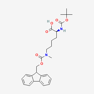molecular formula C27H34N2O6 B8123116 Boc-L-Lys(Fmoc)(Me)-OH 