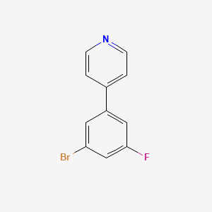 molecular formula C11H7BrFN B8123122 4-(3-Bromo-5-fluorophenyl)pyridine 
