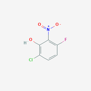 molecular formula C6H3ClFNO3 B8123164 6-Chloro-3-fluoro-2-nitrophenol 