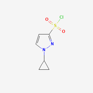 molecular formula C6H7ClN2O2S B8123190 1-Cyclopropyl-1H-pyrazole-3-sulfonyl chloride CAS No. 1995071-82-3