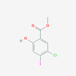 molecular formula C8H6ClIO3 B8123198 Methyl 5-chloro-2-hydroxy-4-iodobenzoate 