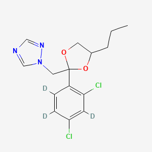 molecular formula C15H17Cl2N3O2 B8123231 Propiconazole-(phenyl-d3), analytical standard 