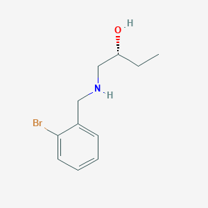 molecular formula C11H16BrNO B8123237 (R)-1-((2-Bromobenzyl)amino)butan-2-ol 