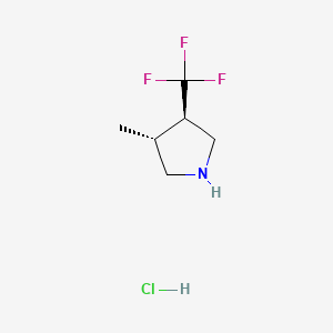 molecular formula C6H11ClF3N B8123252 Trans-3-Methyl-4-(Trifluoromethyl)Pyrrolidine HCl 