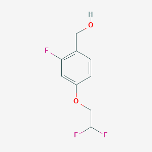 molecular formula C9H9F3O2 B8123256 (4-(2,2-Difluoroethoxy)-2-fluorophenyl)methanol 