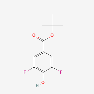 molecular formula C11H12F2O3 B8123271 Tert-butyl 3,5-difluoro-4-hydroxybenzoate 