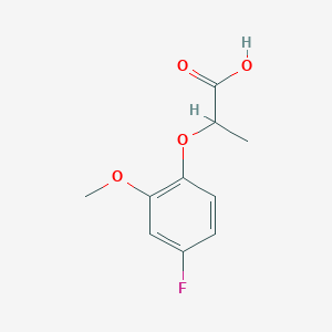 molecular formula C10H11FO4 B8123286 2-(4-Fluoro-2-methoxyphenoxy)-propionic acid 