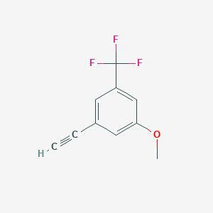 molecular formula C10H7F3O B8123339 1-Ethynyl-3-methoxy-5-(trifluoromethyl)benzene 