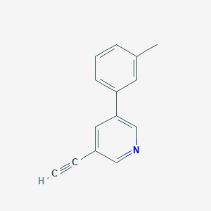 molecular formula C14H11N B8123368 3-Ethynyl-5-m-tolylpyridine 