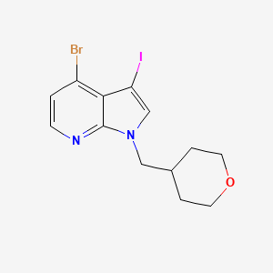 4-Bromo-3-iodo-1-(tetrahydropyran-4-ylmethyl)-1H-pyrrolo[2,3-b]pyridine