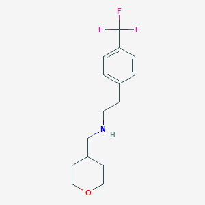 molecular formula C15H20F3NO B8123386 N-((Tetrahydro-2H-pyran-4-yl)methyl)-2-(4-(trifluoromethyl)phenyl)ethanamine 