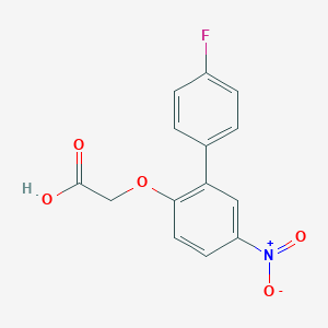 molecular formula C14H10FNO5 B8123398 (4'-Fluoro-5-nitro-biphenyl-2-yloxy)-acetic acid 
