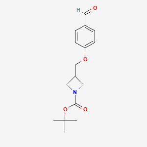 molecular formula C16H21NO4 B8123437 (4-Formyl-phenoxymethyl)-azetidine-1-carboxylic acid tert-butyl ester 