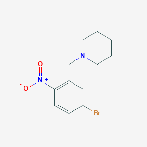 molecular formula C12H15BrN2O2 B8123478 1-(5-Bromo-2-nitrobenzyl)-piperidine 