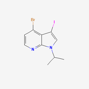 molecular formula C10H10BrIN2 B8123494 4-bromo-3-iodo-1-isopropyl-1H-pyrrolo[2,3-b]pyridine 