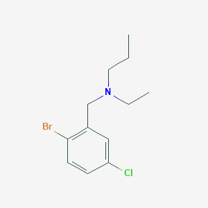 molecular formula C12H17BrClN B8123506 (2-Bromo-5-chloro-benzyl)-ethyl-propyl-amine 